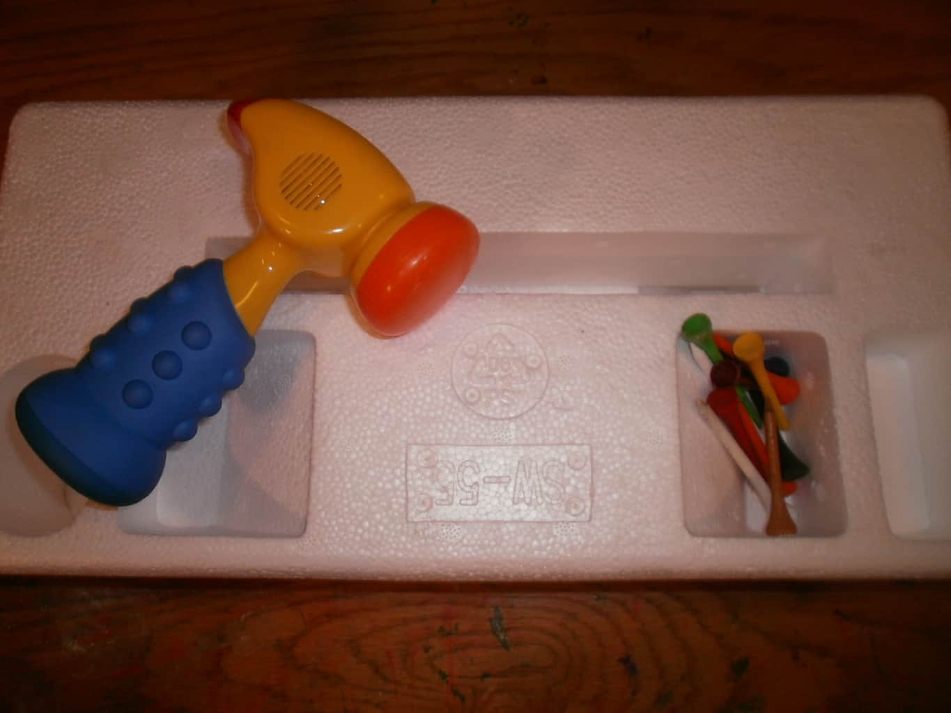 kids hammering activity with tools