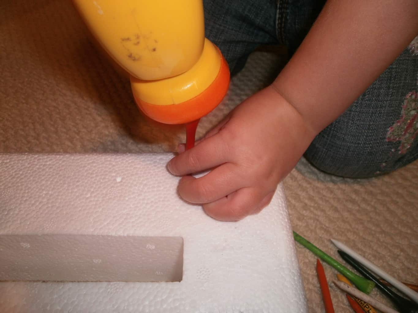kids hammering activity with tools