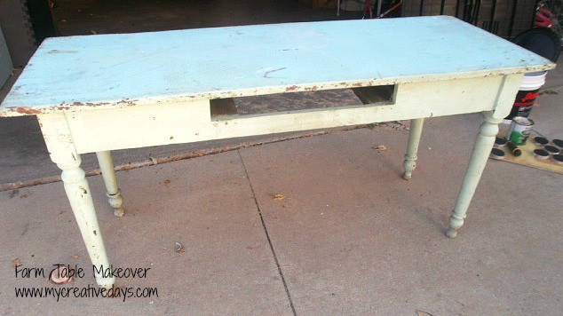 farm table makeover www.mycreativedays.com