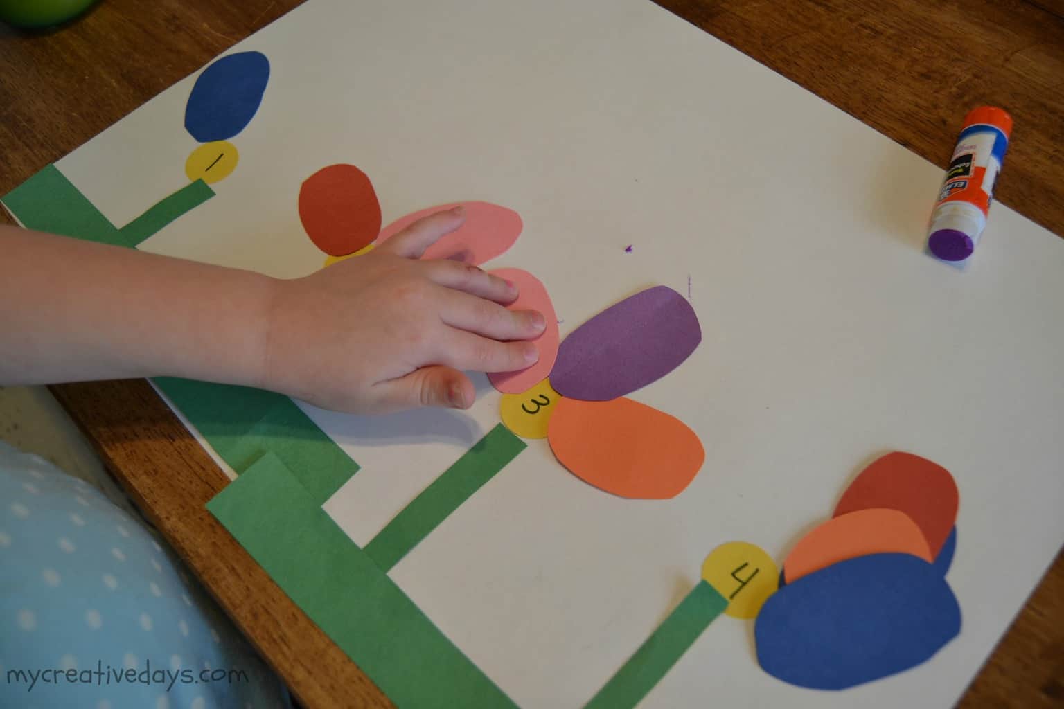 Spring Flowers Counting and Shape Activity mycreativedays