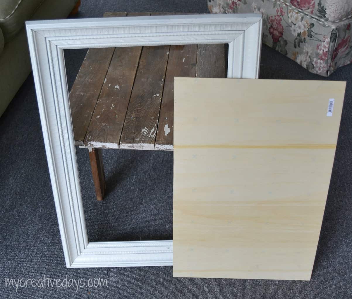 Old Frame and Tea Towel Make 3 Custom Artwork My Creative Days