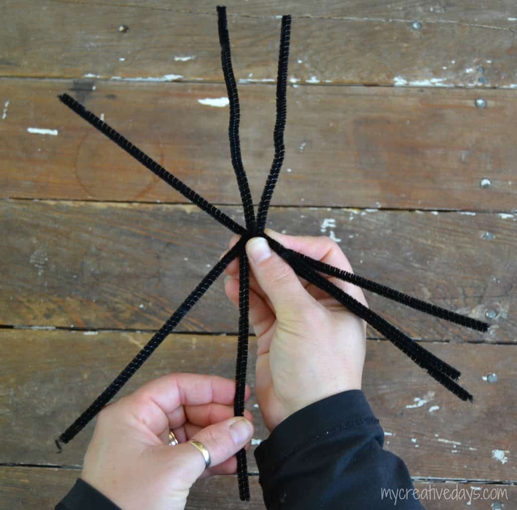 How To Make A Spider Using Four Pipe Cleaners Mycreativedays