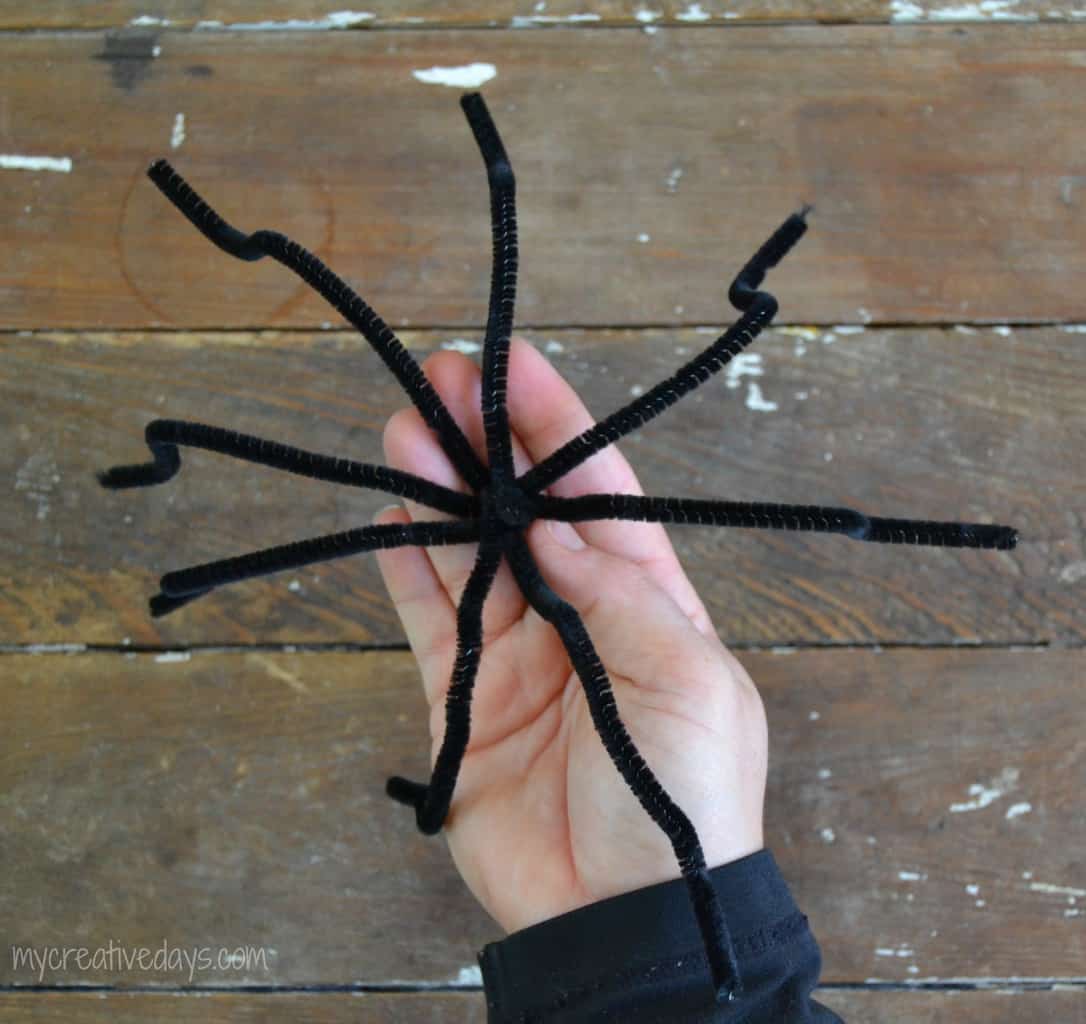 How To Make A Spider Using Four Pipe Cleaners mycreativedays