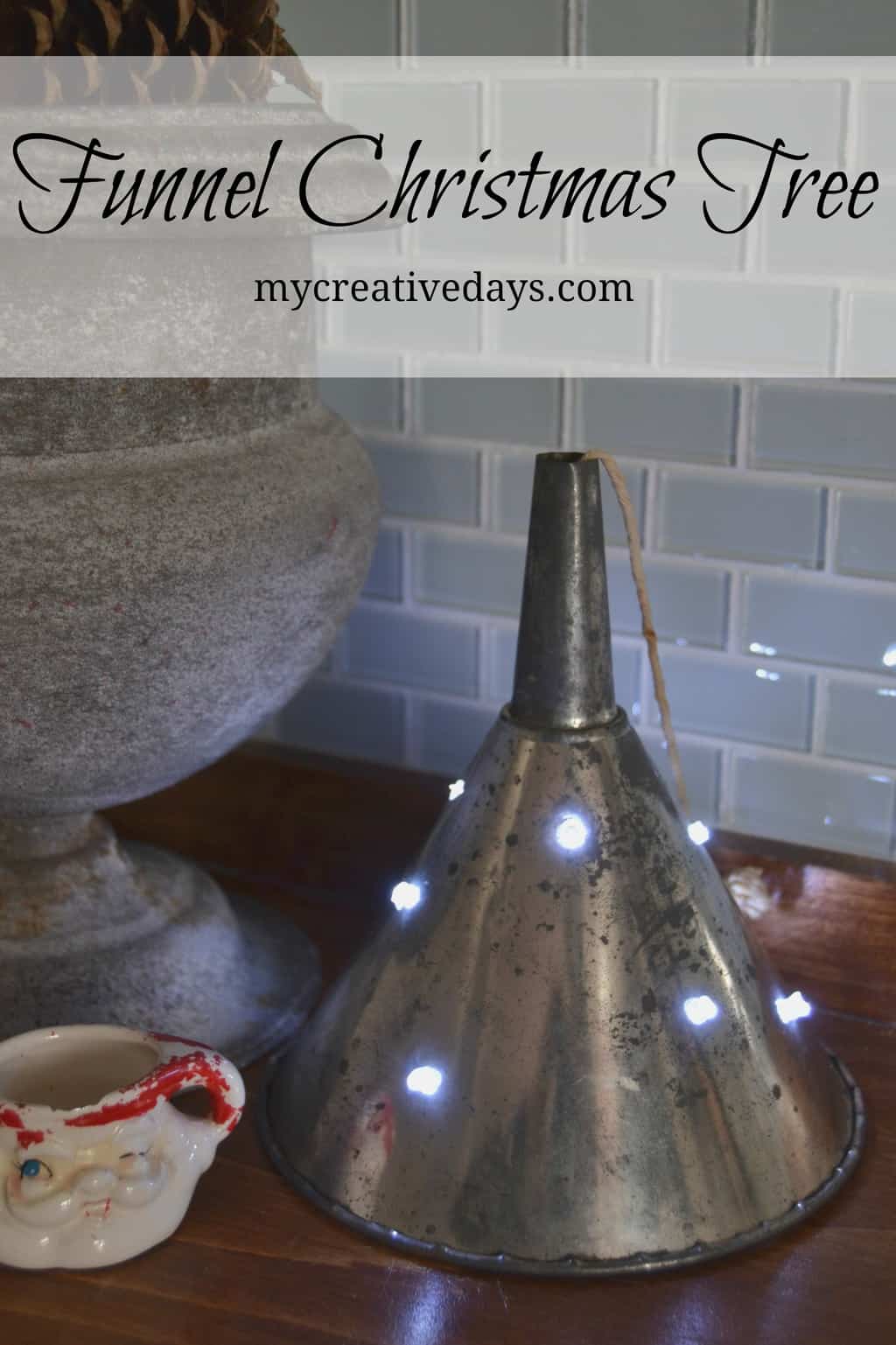 Rustic Funnel Christmas Tree mycreativedays
