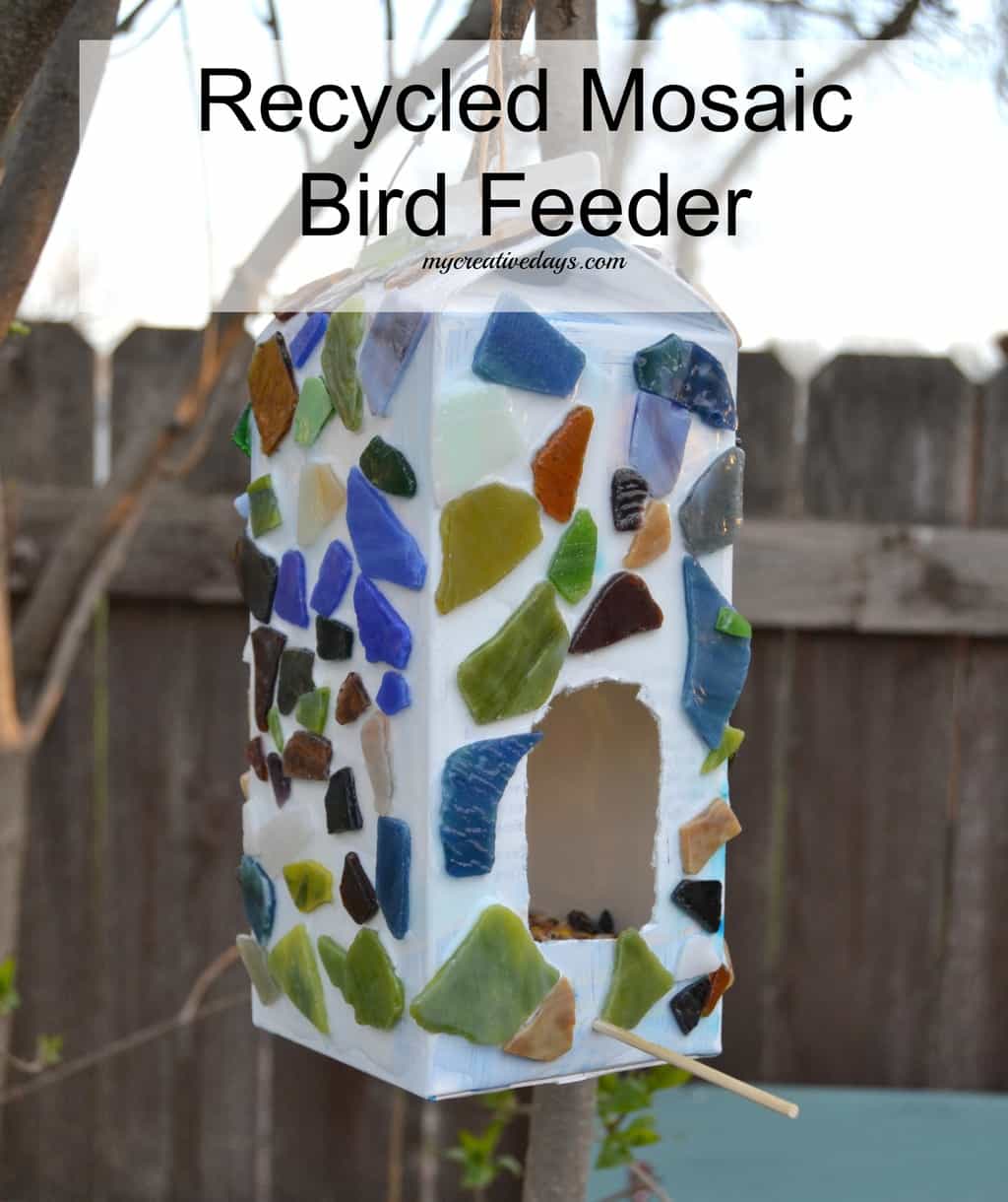 Recycled Mosaic Bird Feeder For Earth Month My Creative Days