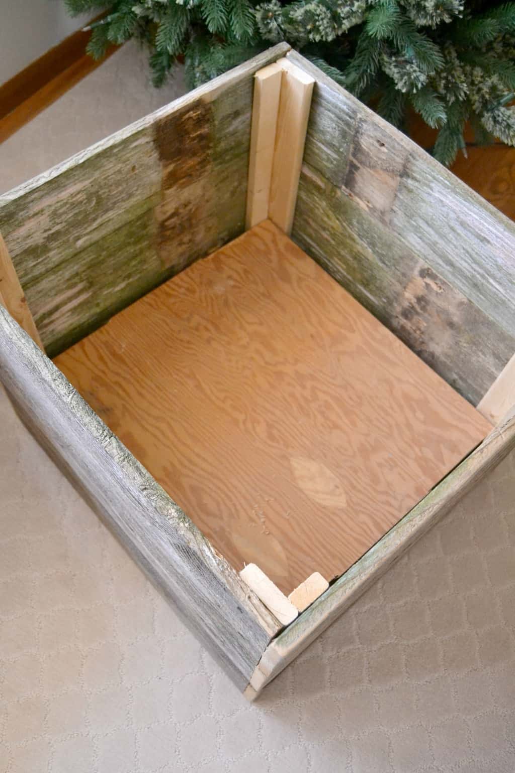 Christmas tree box stand Repurposed Christmas Tree Box - My Creative Days