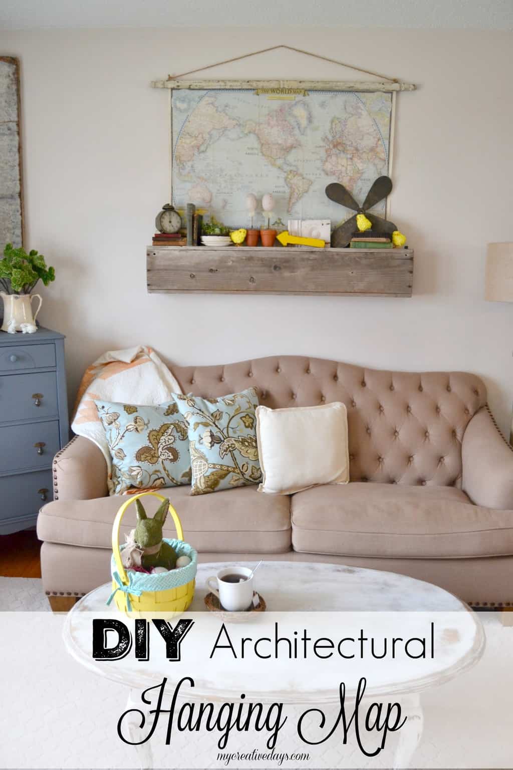 DIY Architectural Hanging Map My Creative Days