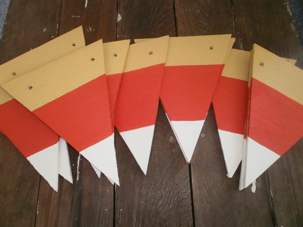 Easy DIY Fall Garland - Wood Candy Corn Garland