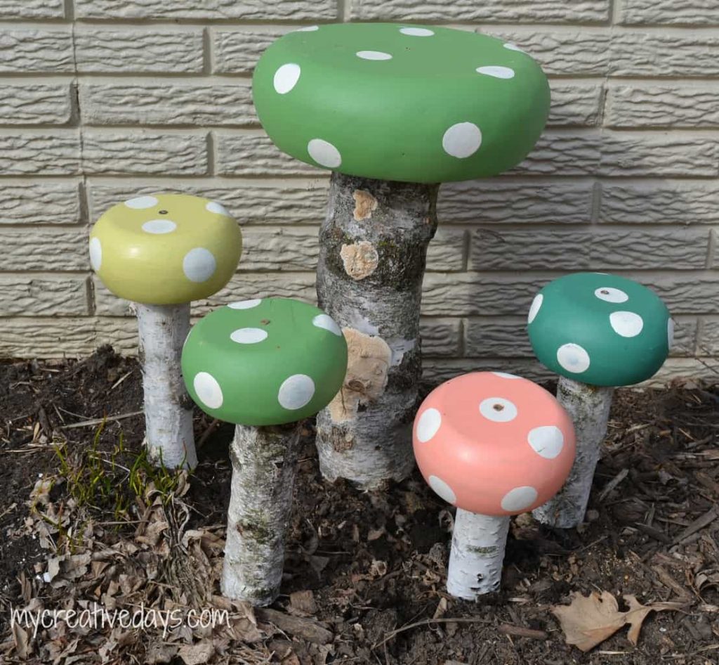 DIY Toadstools For The Garden