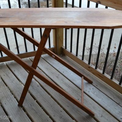 Repurposed Ironing Board To Chalkboard