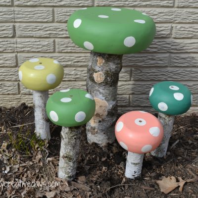 DIY Toadstools For The Yard