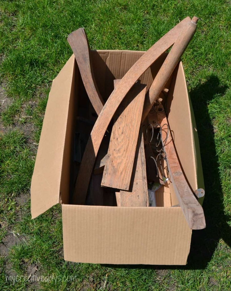 Turn a broken rocking chair into a planter with this DIY Rocking Chair Upcycle Project