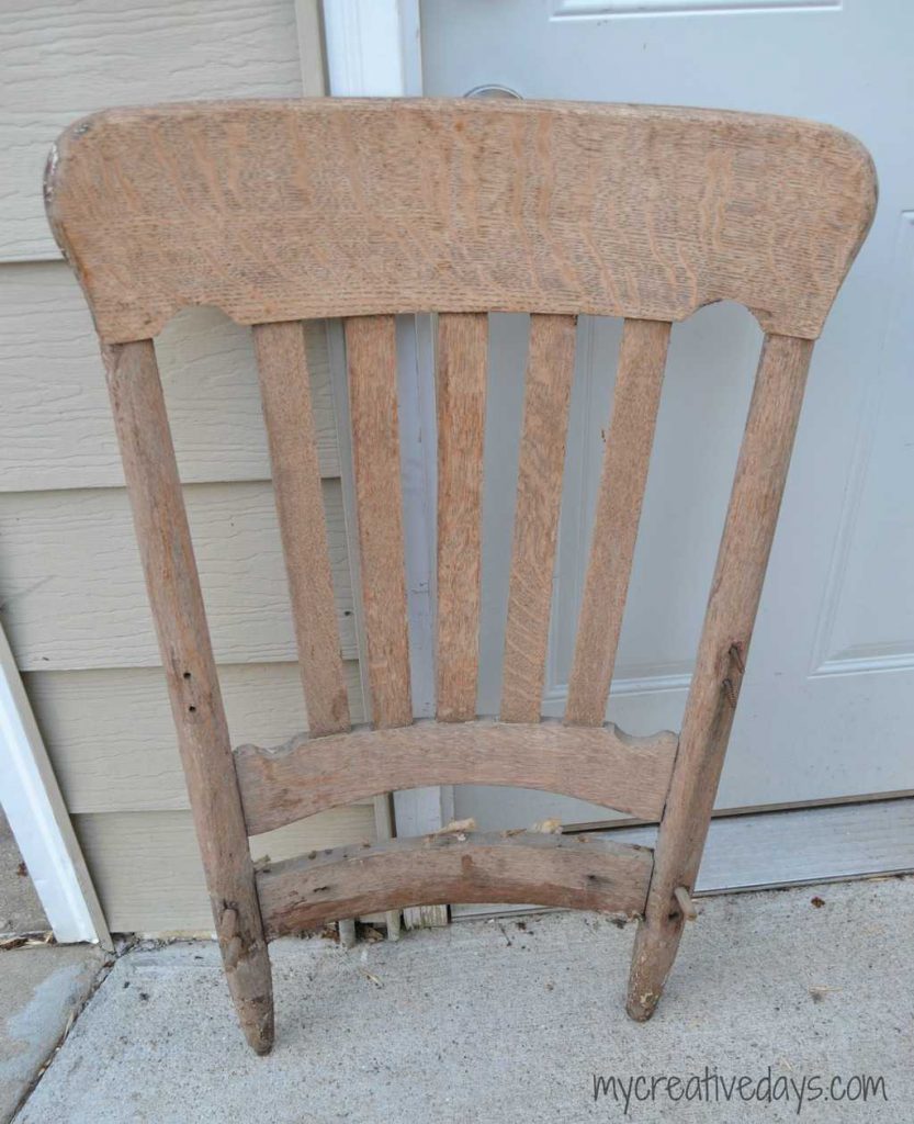 Transform a broken rocking chair into a planter with this simple DIY Rocking Chair Upcycle Project