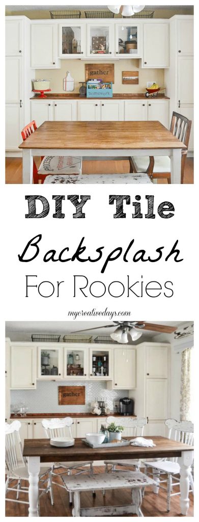 If you want to add a backsplash but have never done it before, this DIY Tile Backsplash is for you.