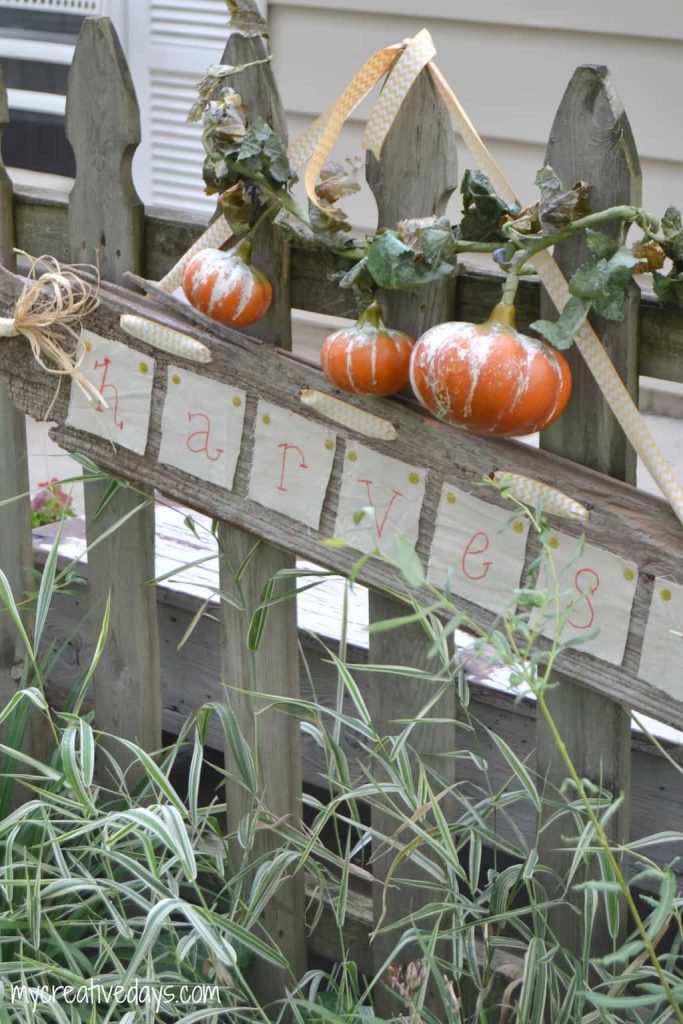 Looking for an easy way to welcome fall in your home? Make this simple DIY Fall Harvest Sign!