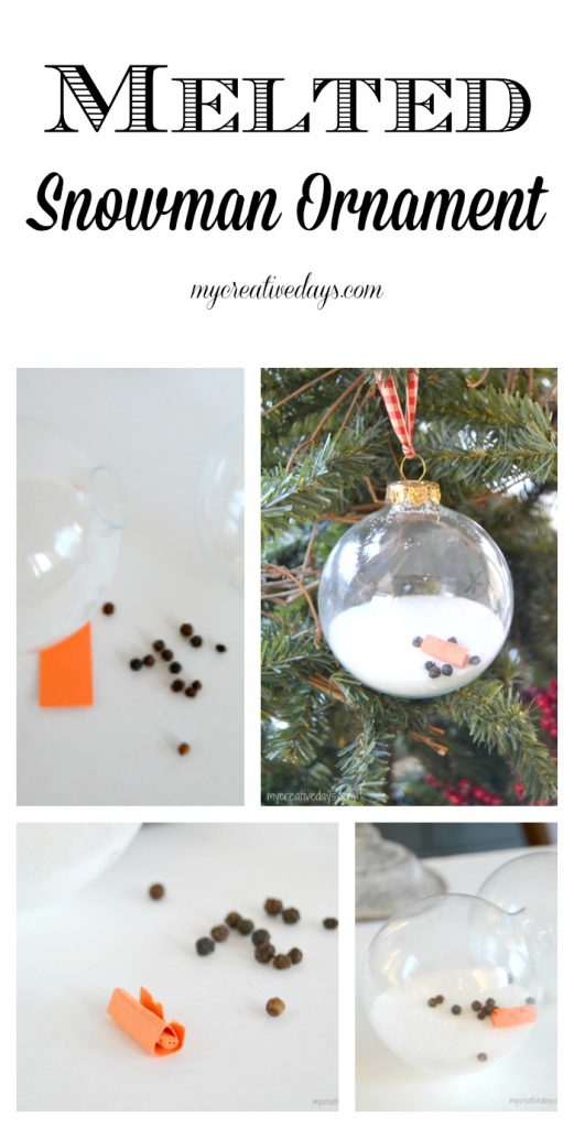 Looking for an easy Homemade Christmas Ornament? These homemade Melted Snowmen ornaments are so cute and only take minutes to create. 