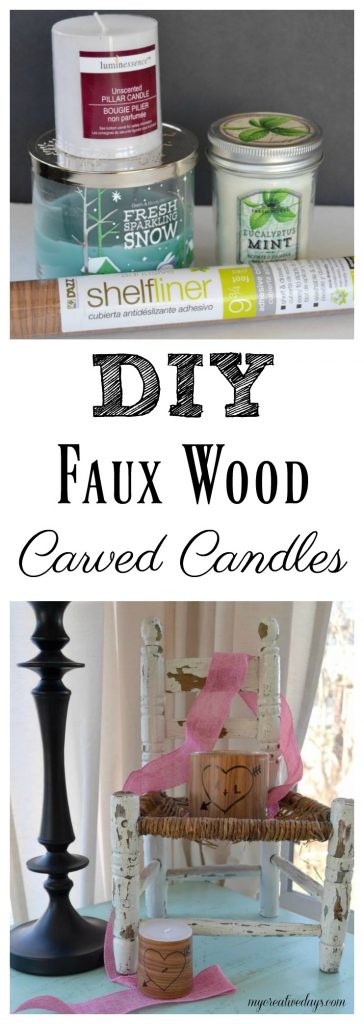 These DIY Faux Wood Carved Candles are so easy to make and really make a statement wherever you place them. 