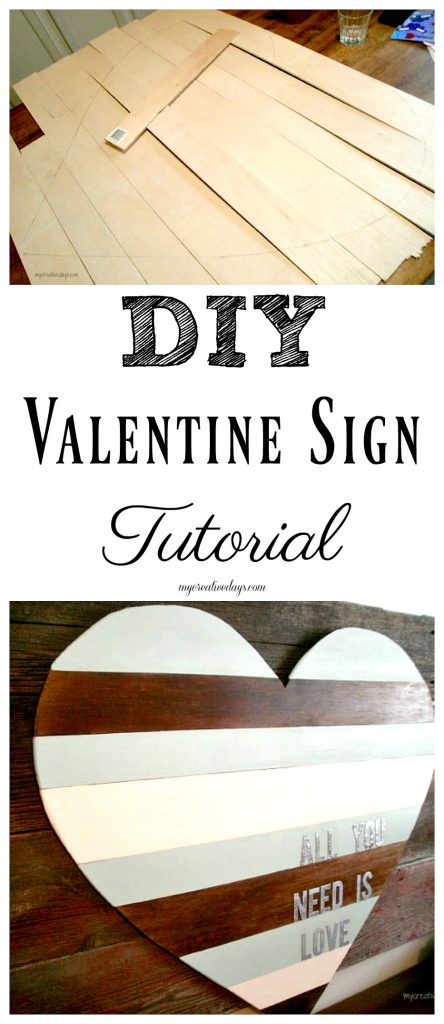 Looking for a way to decorate for Valentine's Day? This DIY Valentine Sign Tutorial is easy and something you can use all year round!