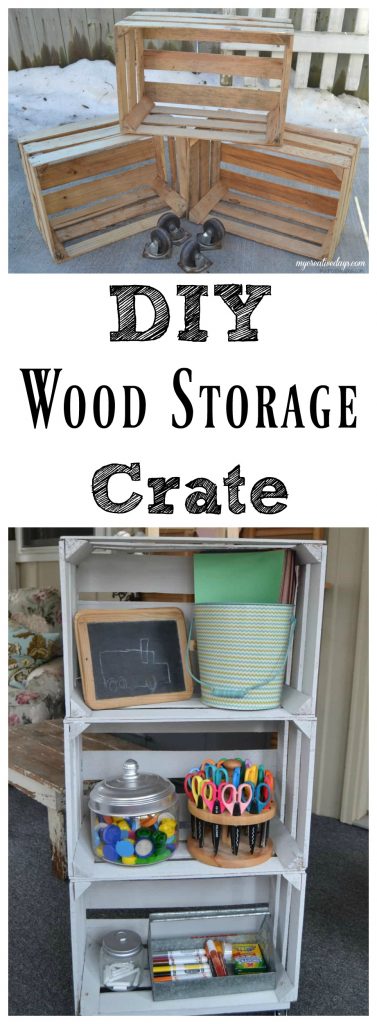 If you want to find any easy solution to getting organized, this easy DIY Wood Storage Crate can store all kinds of things.