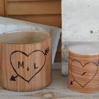 DIY Faux Wood Carved Candles For Valentine’s Day