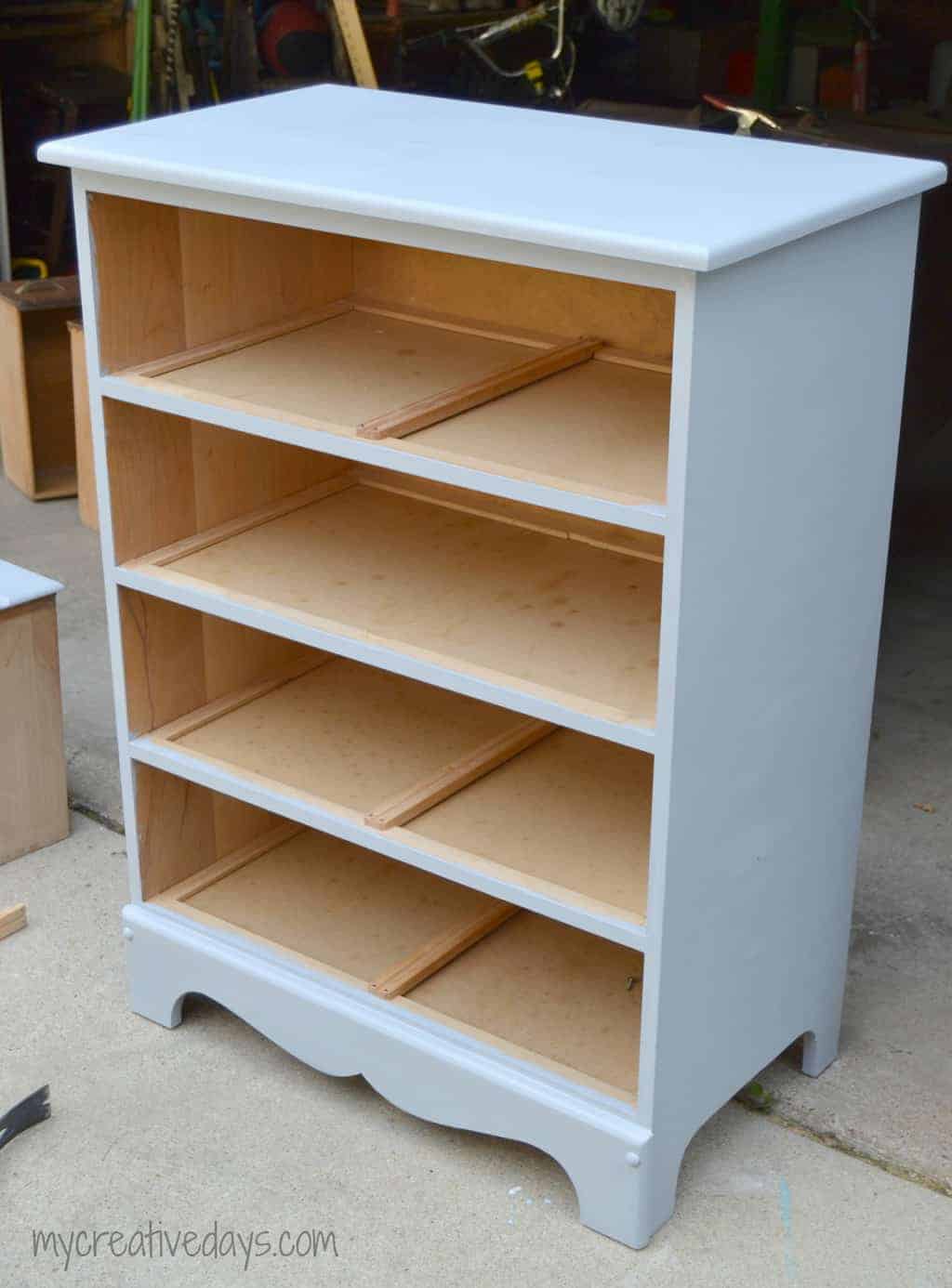 Repurposed Dresser Turned Bookshelf, How To Add Shelves An Old Dresser