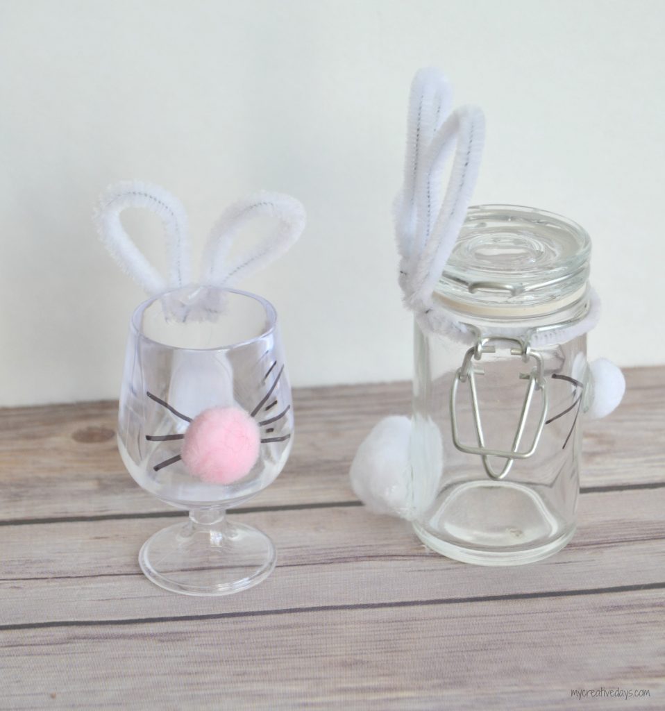 These DIY Bunny Cups To Hold Easter Candy are a cute way to present the kiddos with a little treat on Easter.