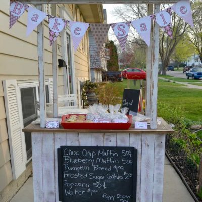 DIY Lemonade Stand From An Old Cabinet