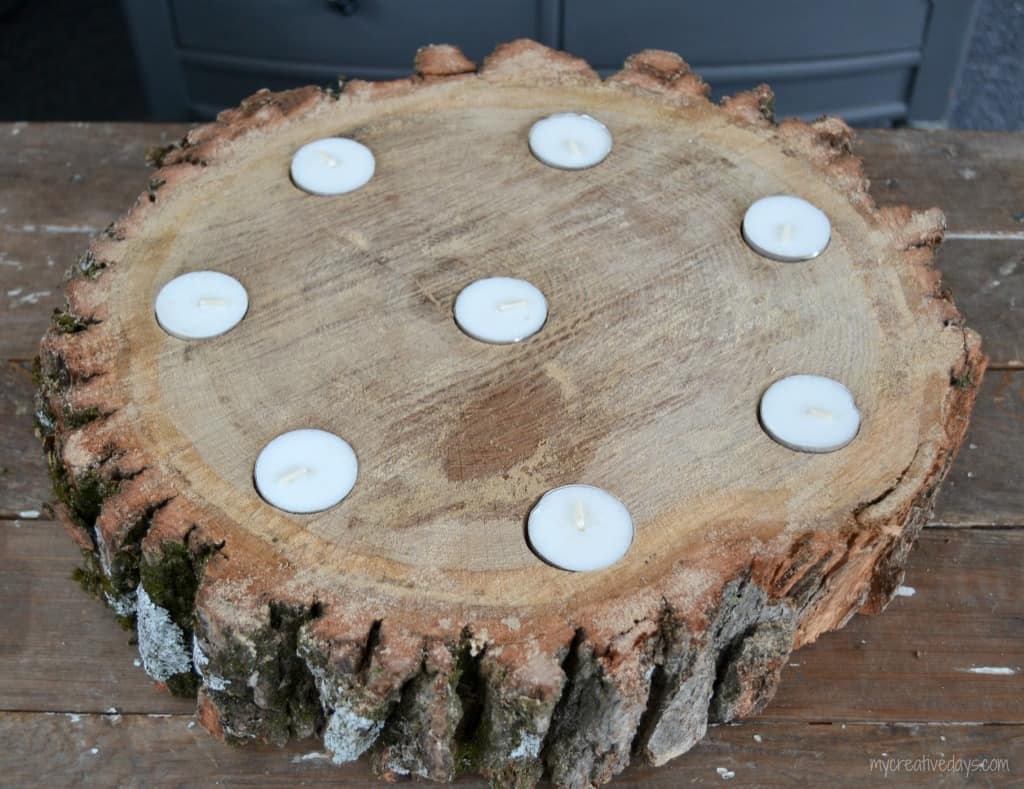 Wood slice centerpieces