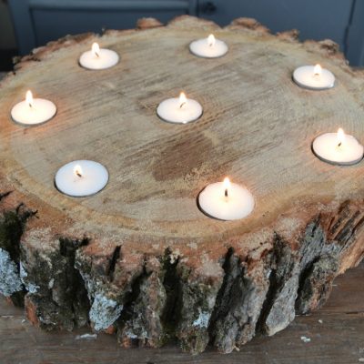 DIY Wood Slice Centerpiece