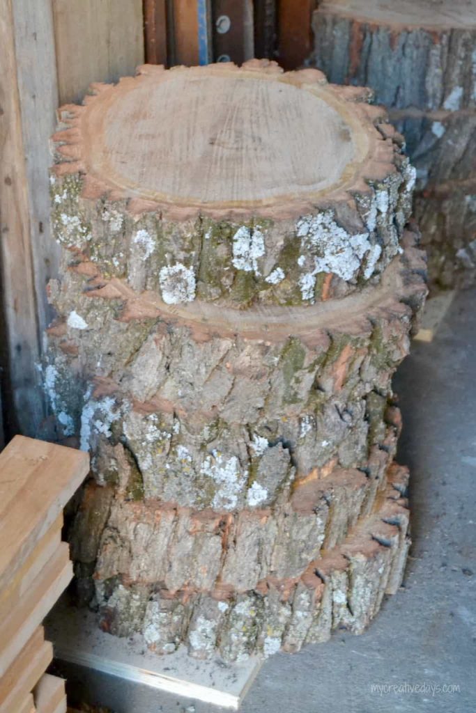 Do you like the look of rustic wood? This DIY Wood Slice Centerpiece is rustic and adds a beautiful statement wherever you place it.