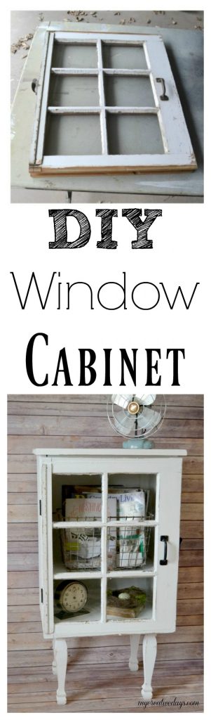 Do you love old windows and have a few on hand? Make a DIY Window Cabinet to make them functional and highlight them in a new way!