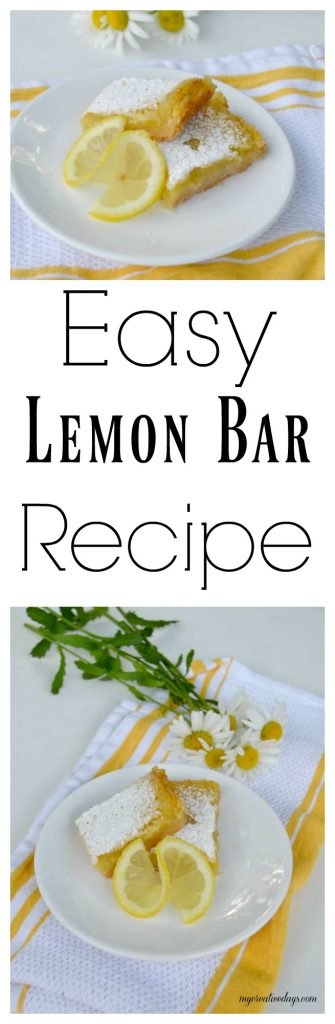If you love lemon flavored desserts, you will love this easy Lemon Bar recipe!