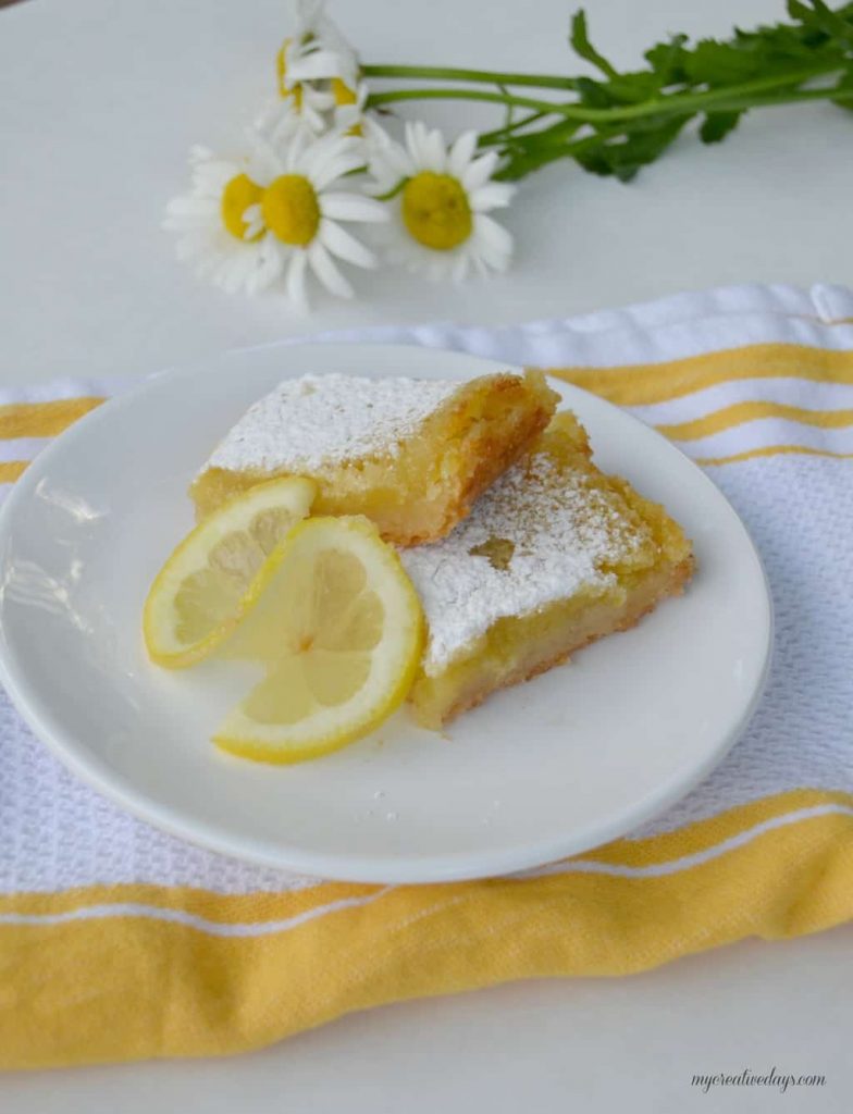 If you love lemon flavored desserts, you will love this easy Lemon Bar recipe!