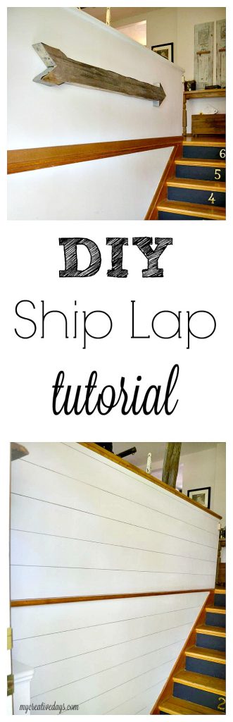 Do you love the look of ship lap and want to add it to your home? This DIY ship lap tutorial will show you how to do it without spending a ton of money in the process.