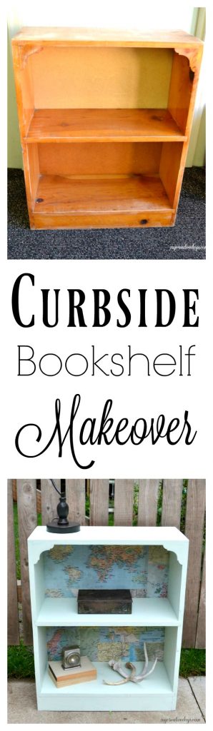Do you have an old bookshelf that has seen better days? Spruce it up! This bookshelf makeover turned a blah bookshelf into a beautiful piece!