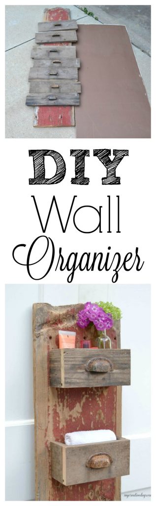 We are always trying to get more organized in all areas of our lives. This easy DIY wall organizer has a rustic look but will keep anything you store in it streamlined and neat.