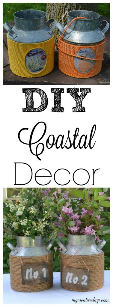 Are you a fan of coastal decor? This DIY Coastal Decor idea is created from FREE yard sale finds and a few craft supplies. 