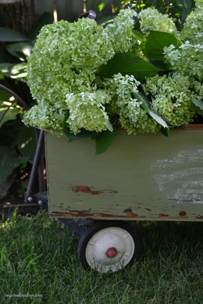 Wagons come in all shapes and sizes and this DIY wagon tutorial will show you how to turn your basic wagon into a beautiful piece for your garden or porch!