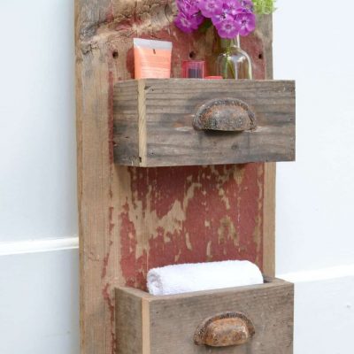 DIY Barn Wood Wall Organizer