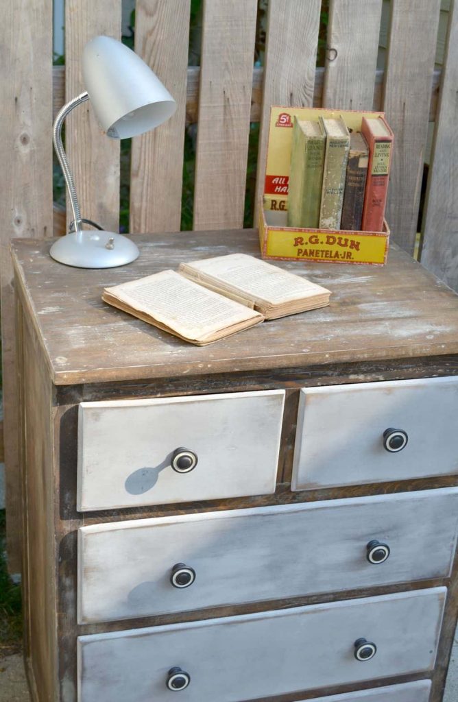 Are you looking for some inspiration to make over a small chest drawers you have? This White Chest Dresser Makeover took an old kitchen cabinet and transformed it into a rustic piece that would fit many different styles. 