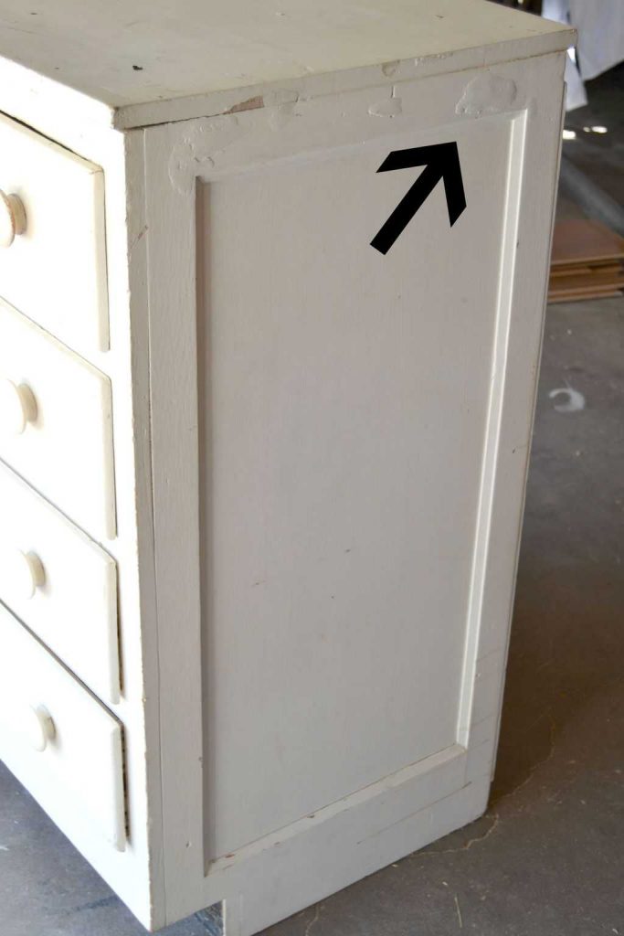 Are you looking for some inspiration to make over a small chest drawers you have? This White Chest Dresser Makeover took an old kitchen cabinet and transformed it into a rustic piece that would fit many different styles. 