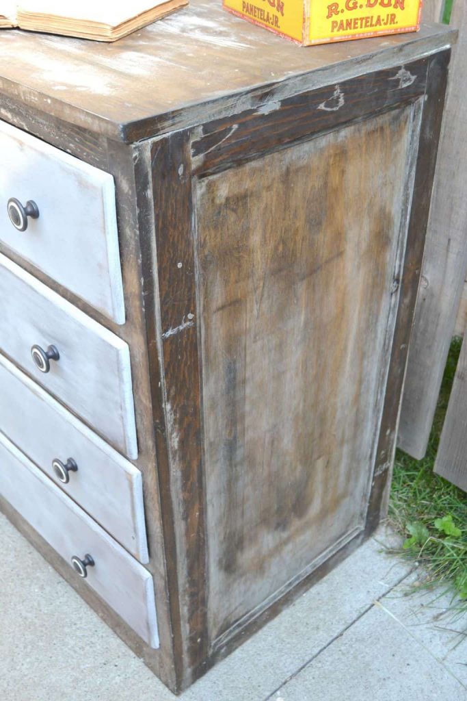 Are you looking for some inspiration to make over a small chest drawers you have? This White Chest Dresser Makeover took an old kitchen cabinet and transformed it into a rustic piece that would fit many different styles. 