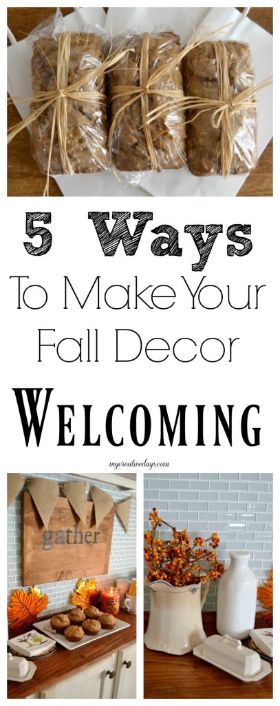Welcome the fall season with fall decor that will make your home welcoming. Click to see these 5 easy steps that make it so easy to do! 