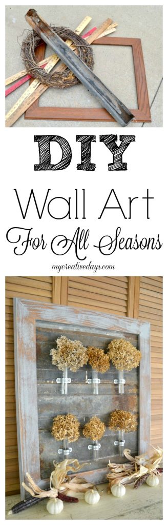 If you are looking for wall art to add to your home, this DIY wall art is easy to make and you can use it all year round just by changing out what is in the tubes!