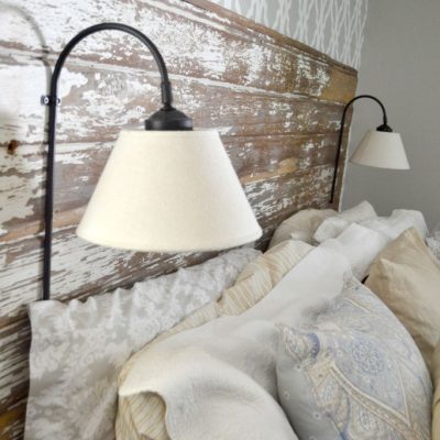 DIY Plug In Wall Sconce For Headboard