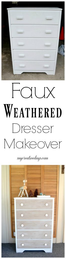 If you have an old dresser that needs a face lift, click over to find out how to give it a faux weathered wood dresser makeover. 