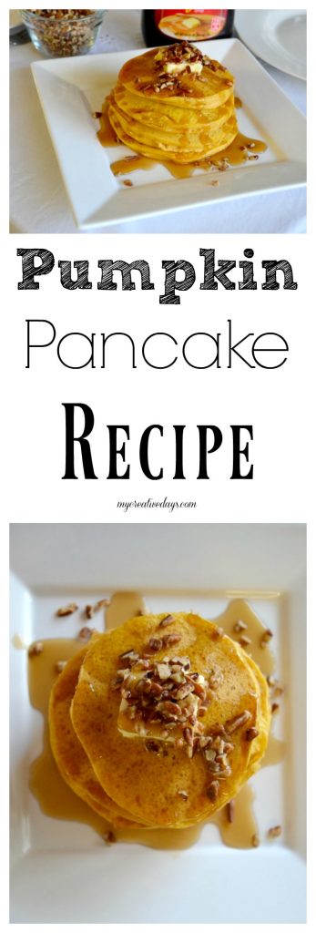 If you love pumpkin flavor, you will absolutely love this easy Pumpkin Pancake Recipe! Click over to get it and make these for your family ASAP!