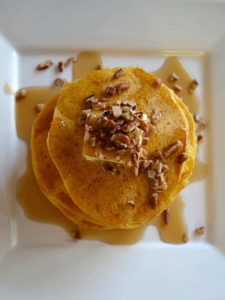 If you love pumpkin flavor, you will absolutely love this easy Pumpkin Pancake Recipe! Click over to get it and make these for your family ASAP!