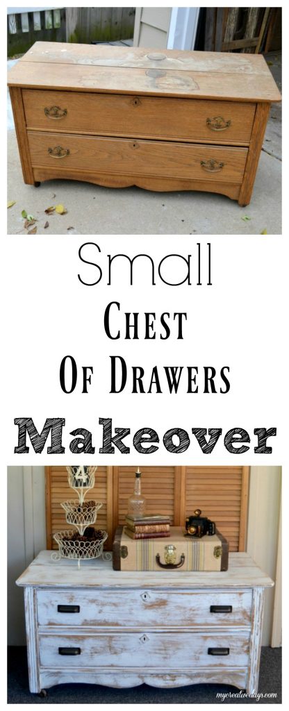 Do you have a small chest of drawers that has seen better days? Click over and see how easy it is to give it a makeover so you love it again!