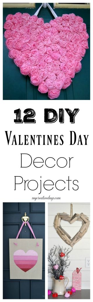 If you are looking for easy ways to decorate for Valentine's Day, click over and find 12 Valentines Day Decor projects that you can make yourself in one afternoon!